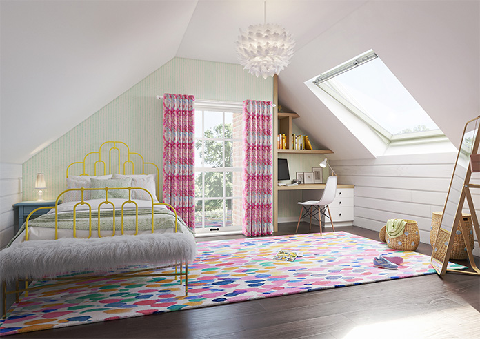 Faded Glamour, Fairground Pink - Made To Measure Curtains - Image 8